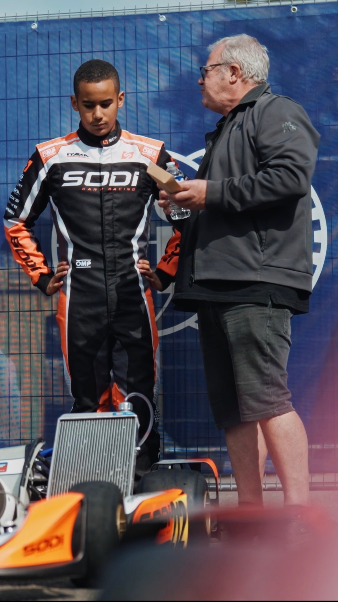 Jaden Beye dans le paddock de la Coupe du Monde au Mans